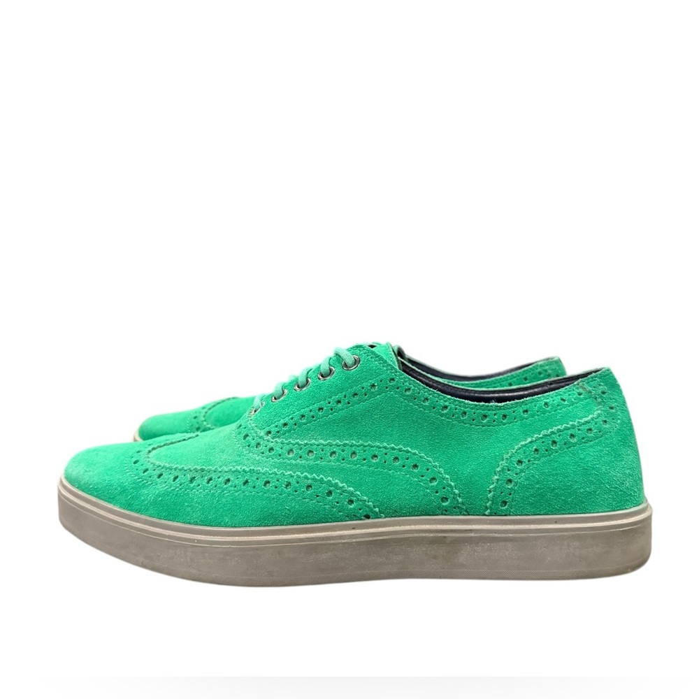 Cole Haan Men's Bergen Wingtip Oxford Green Suede Oxfords